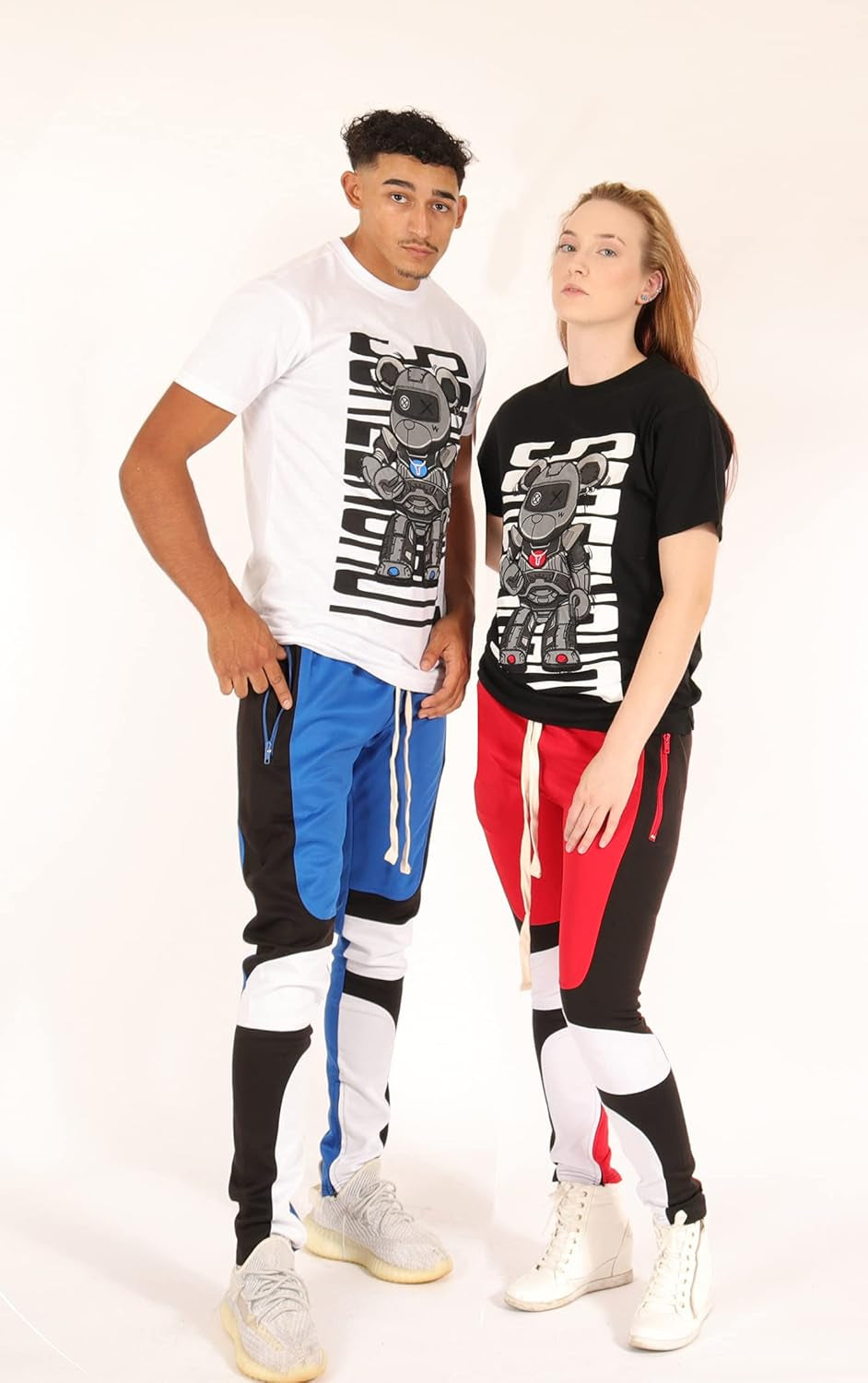 -Track Pants Fashion P41902 Mens Premium Straight Fit Athletic Fitness Fashion Urban Streetwear Bottoms
