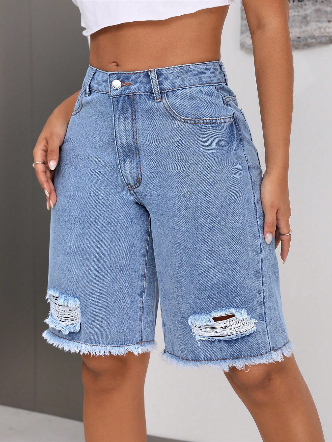 Casual Ripped Jorts